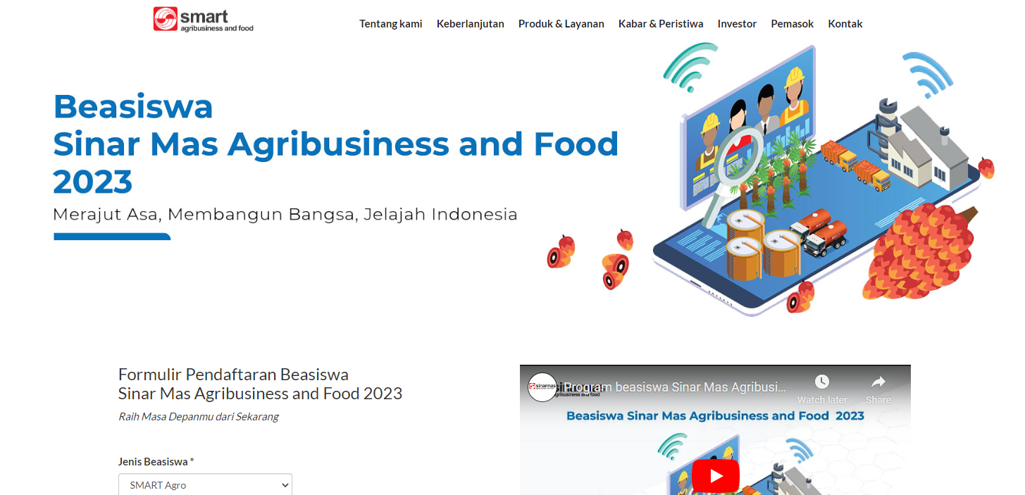 Link Pendaftaran Beasiswa Sinar Mas Agribusiness and Food 2023