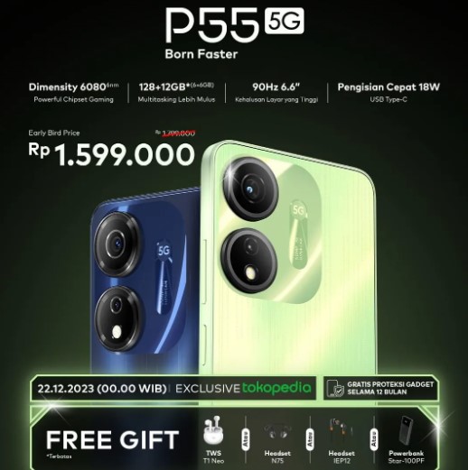 itel P55 5G 2023: Smartphone 5G Murah dengan Spesifikasi Mumpuni